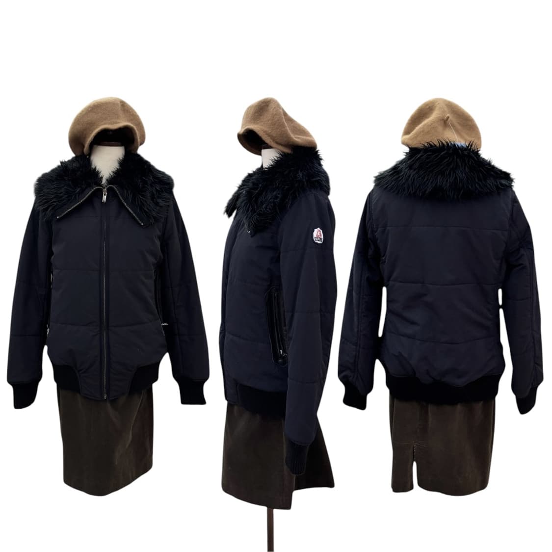 히스테릭글래머 패디드 퍼 자켓 블랙 상품이미지10