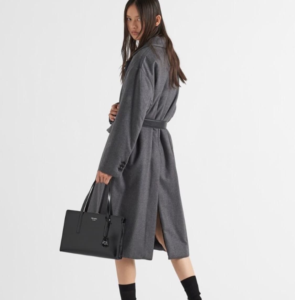 새상품) 프라다 캐시미어 벨트 코트 상품이미지5