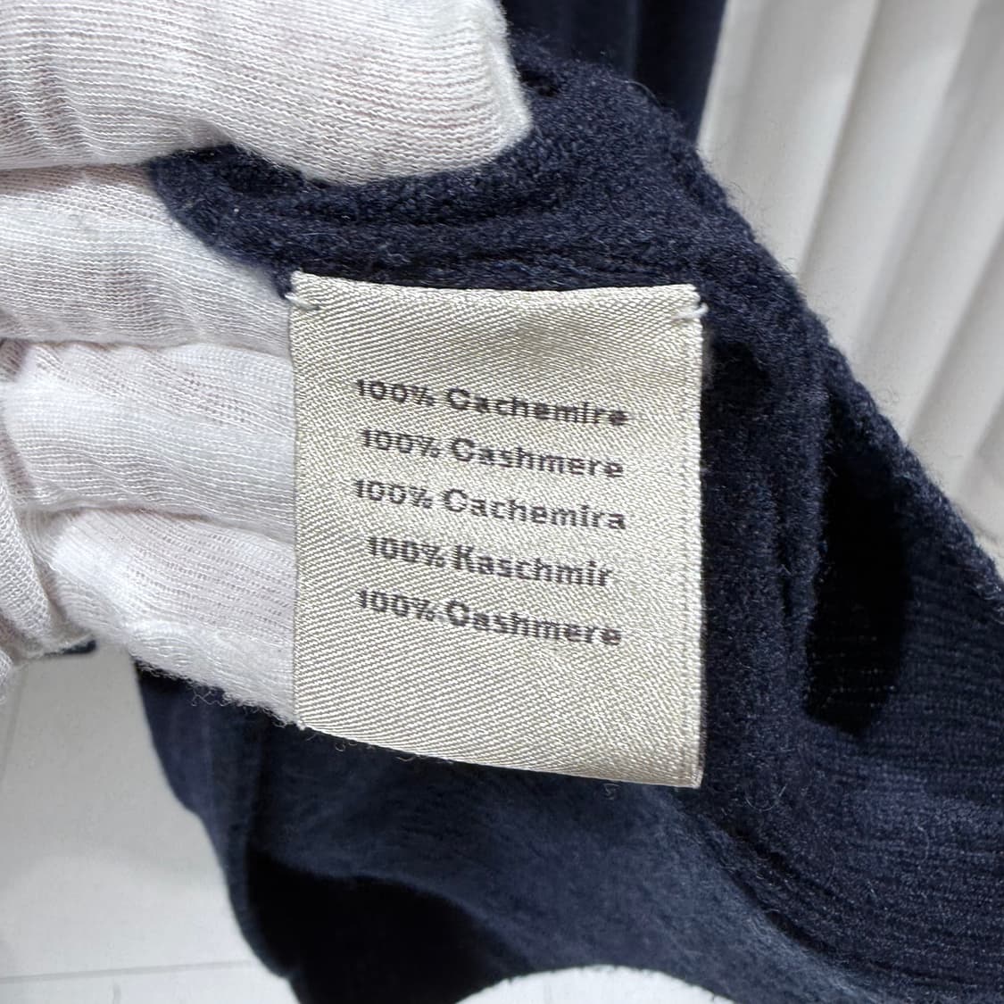 L / 에르메스 H로고 캐시미어 네이비 니트 상품이미지6