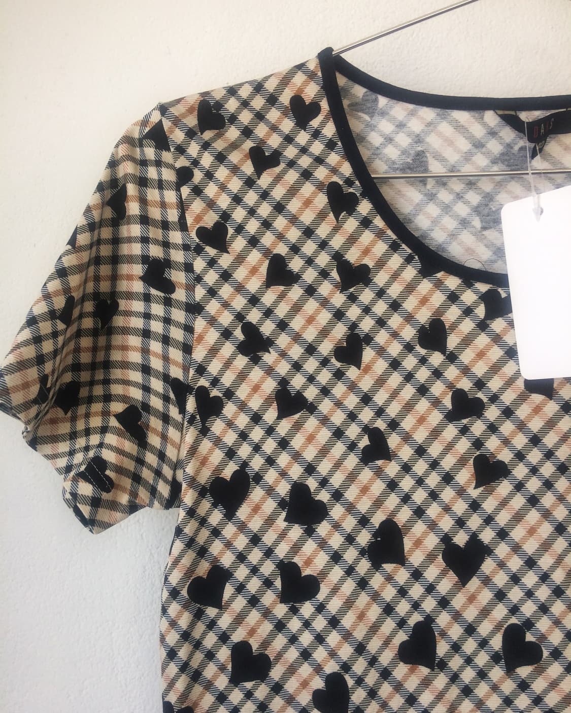 Daks heart check pattern t shirt 상품이미지4