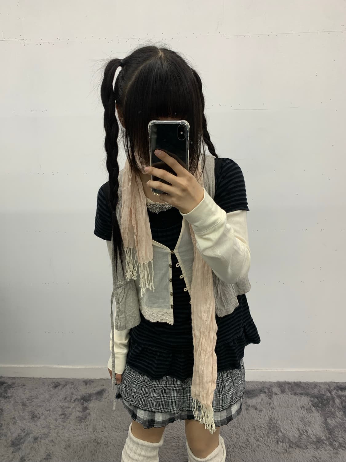 재패니즈 스트라이프 반팔 탑 상품이미지3