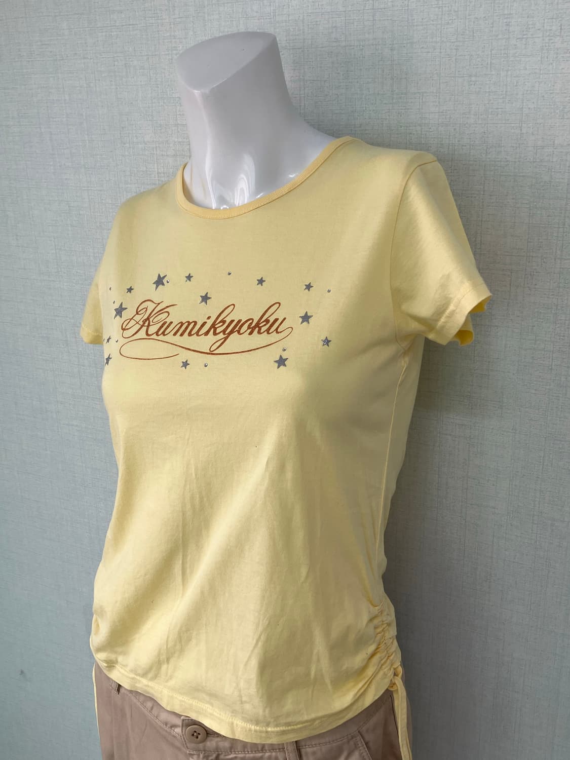 star printing shirring half t-shirt 상품이미지9