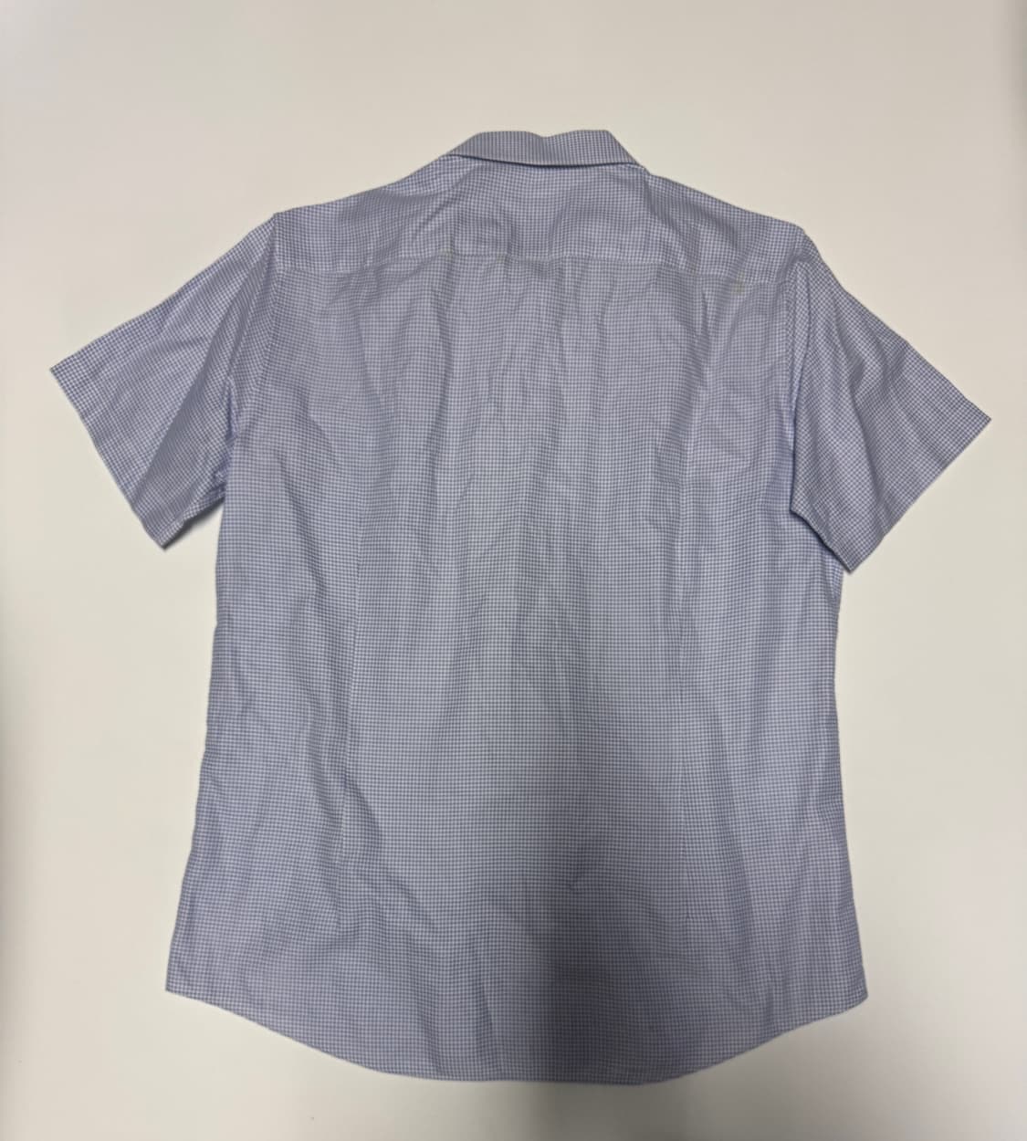 정품 S.T 듀퐁 체크 반팔 셔츠 L 블루 상품이미지2