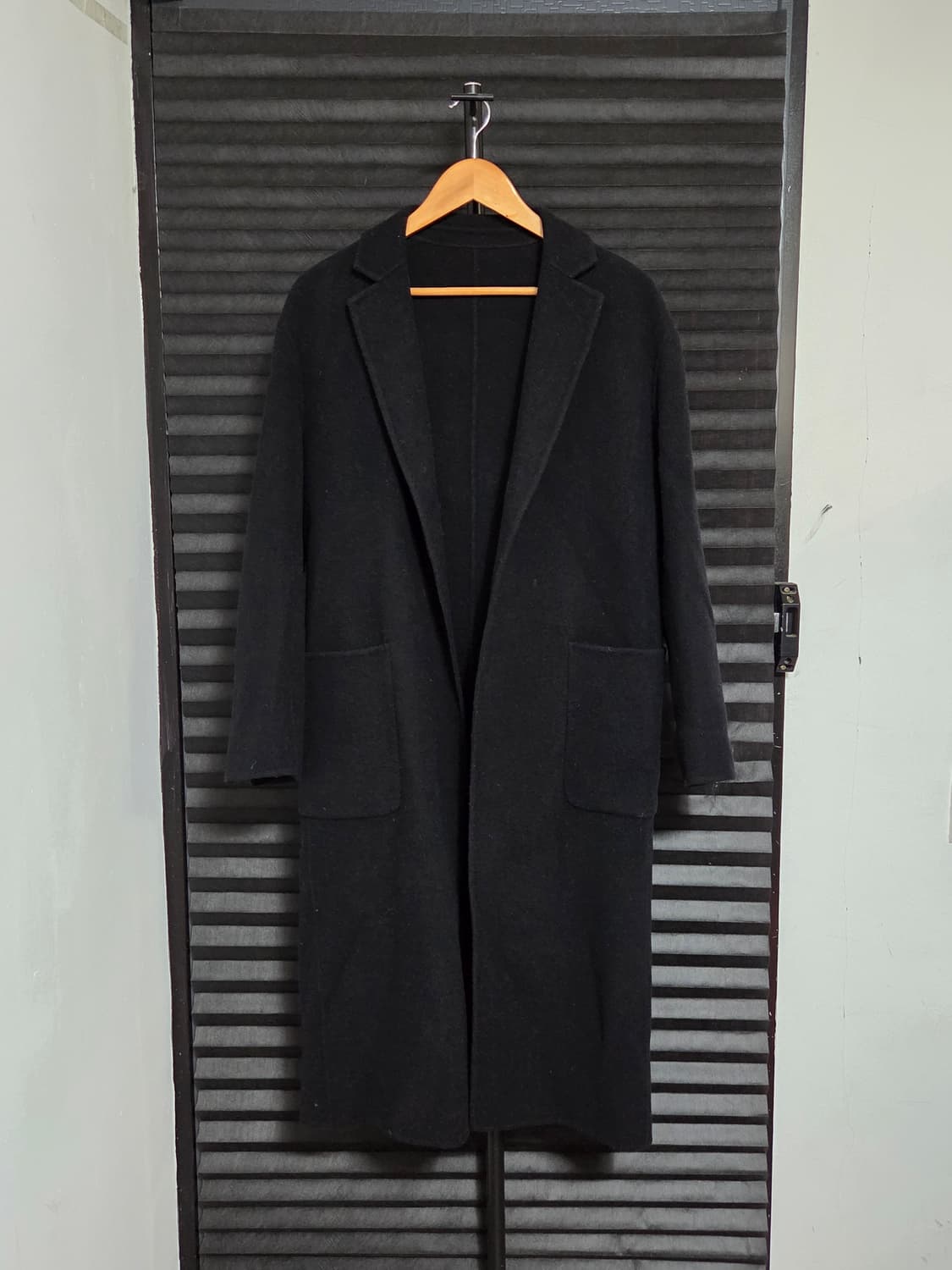 (정품) [비이커] 울 캐시미어 미니멀 핸드메이드 롱 코트 | 00096 상품이미지1