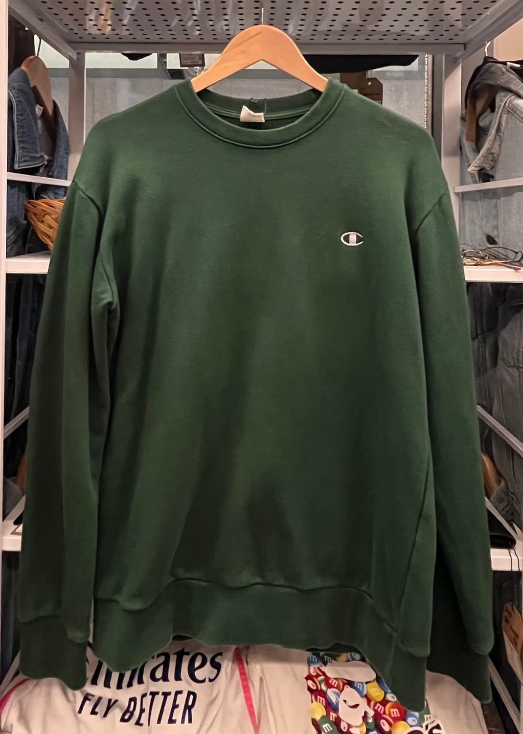 챔피온 리버스위브 맨투맨 그린 상품이미지1