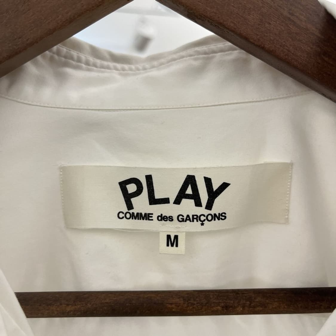 꼼데가르송 빈티지 키치 하트와펜 화이트 크림 셔츠 M C09865 상품이미지5