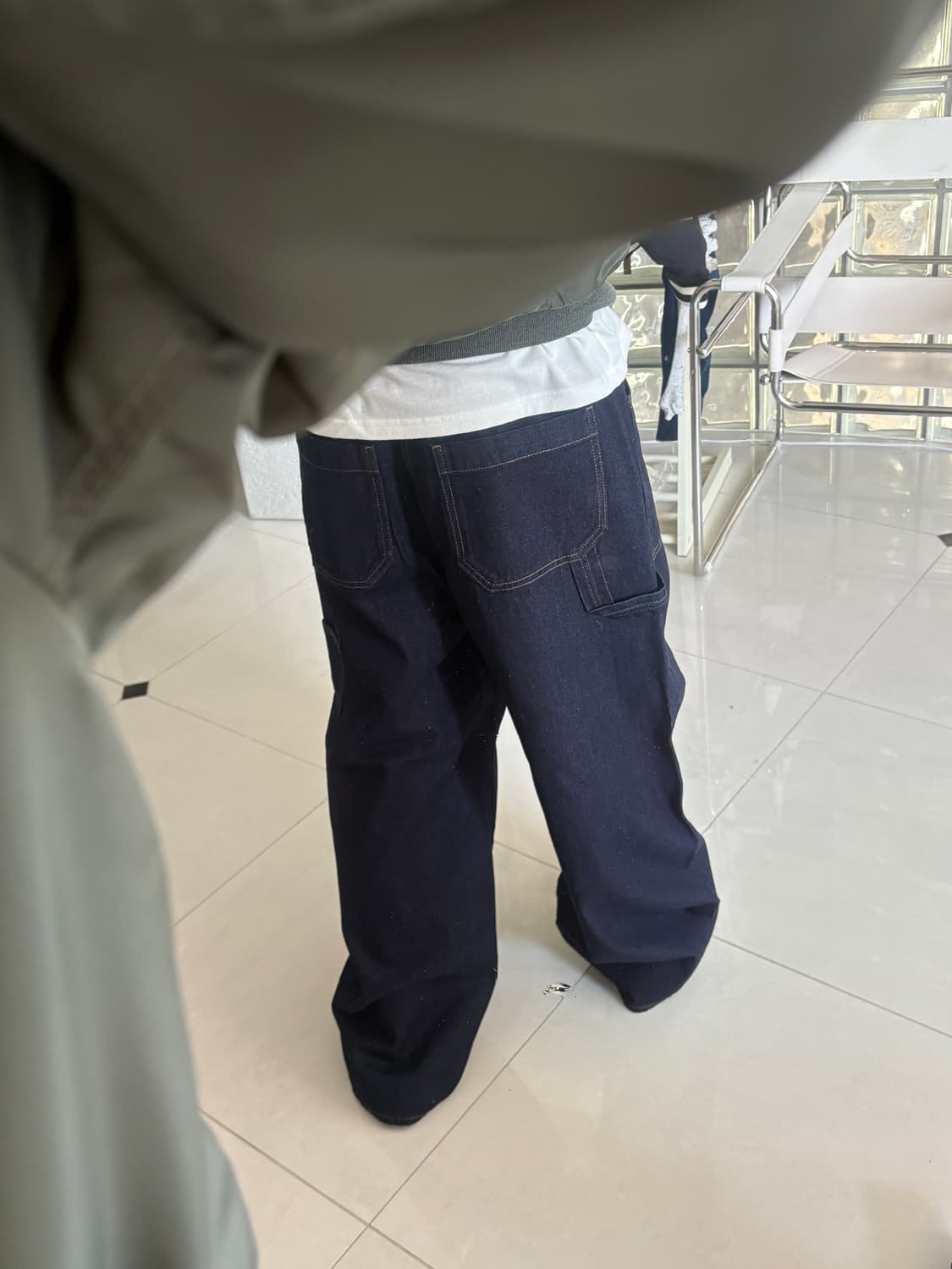 레디스 X rokh 바레루 레그 페인터 데님 상품이미지5