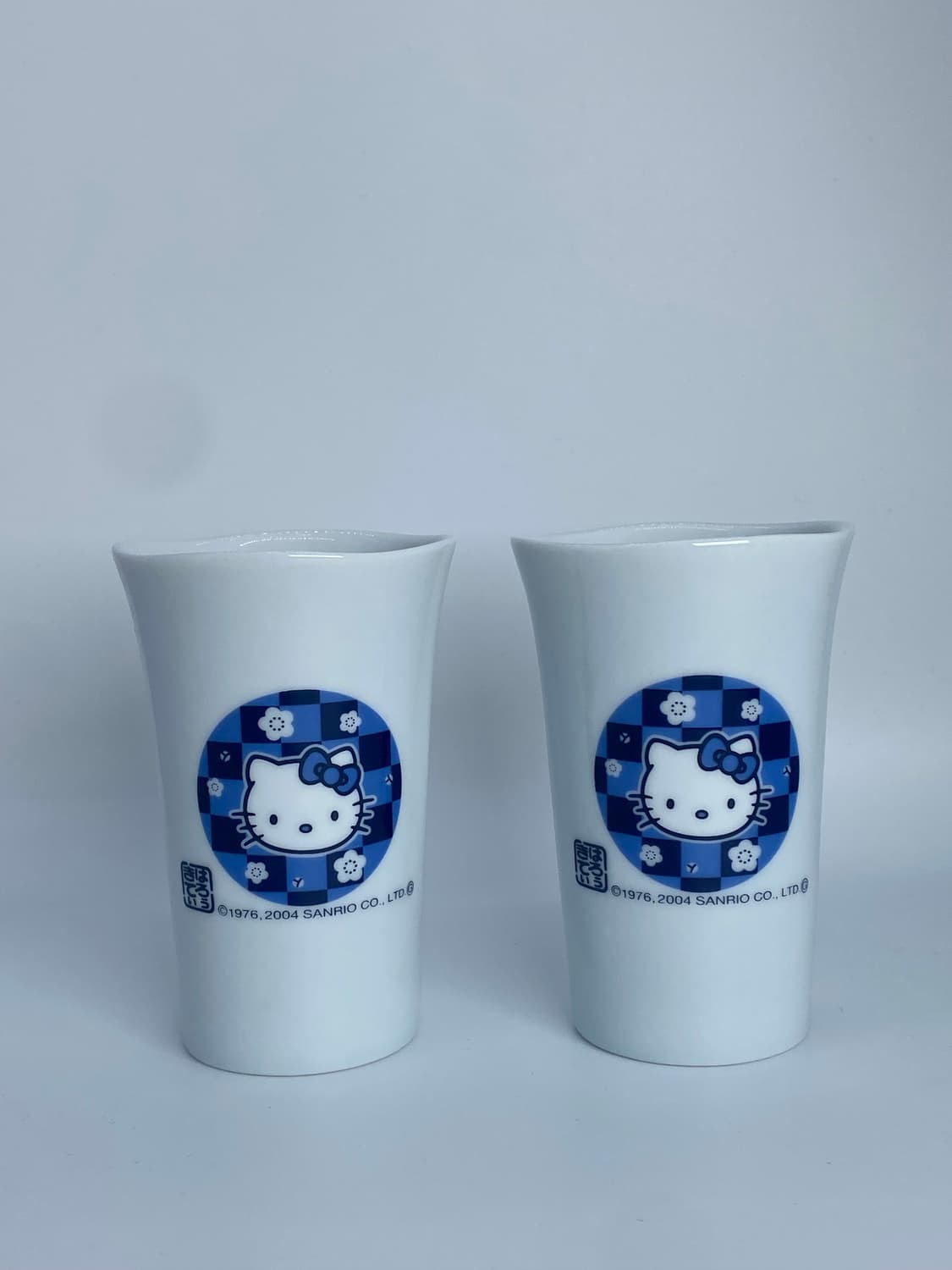 2004 빈티지 헬로 키티 청자 도기컵 페어 set 상품이미지1