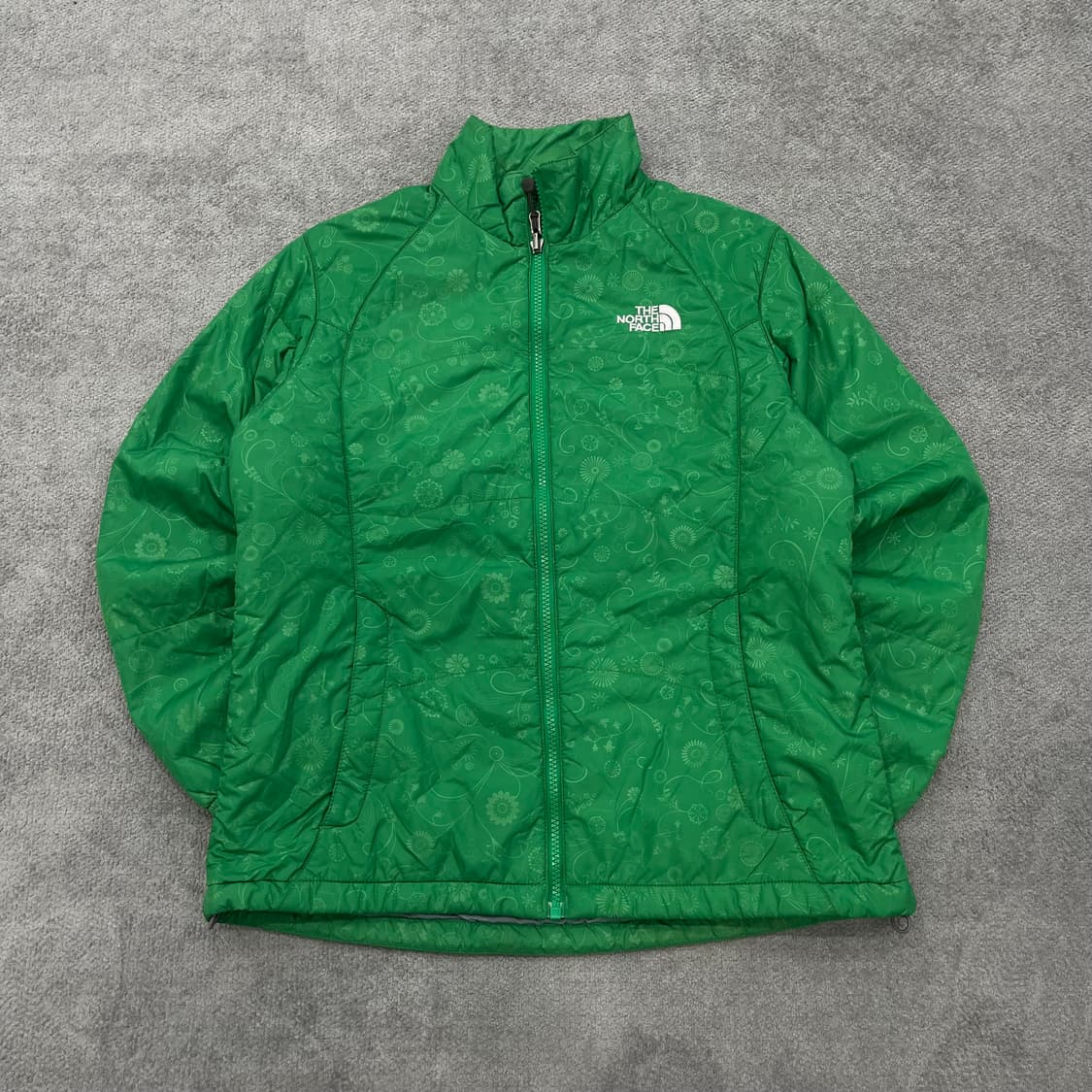 L 노스페이스 여성 그린 플라워 퀼팅 자켓 상품이미지1