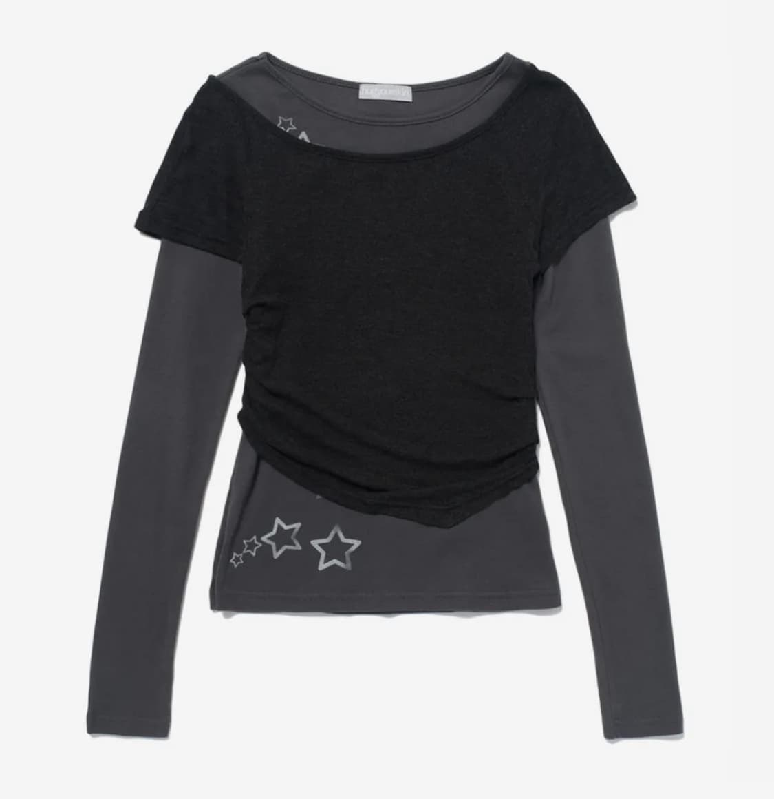 허그유어스킨 레이어드 스타 티셔츠 상품이미지1