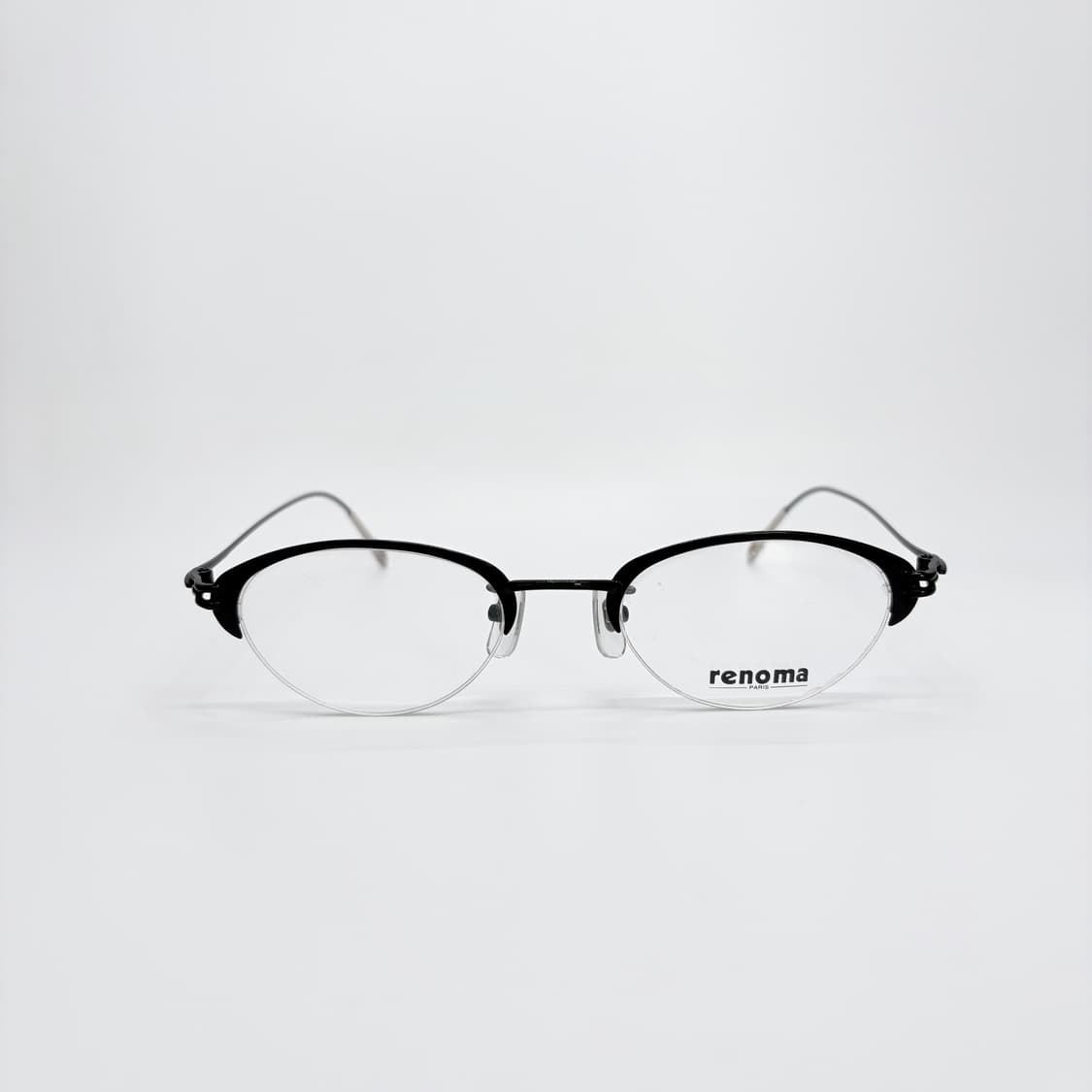 RENOMA 레노마 블랙 오벌 반무테 상품이미지2