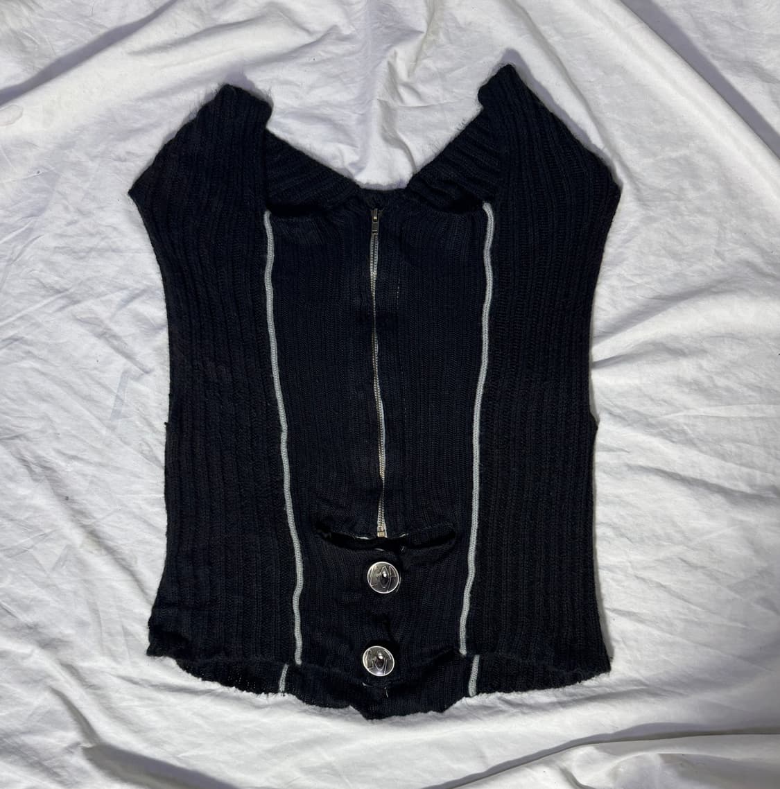 Cop copine 테크니컬 니트 베스트 y2k 상품이미지7