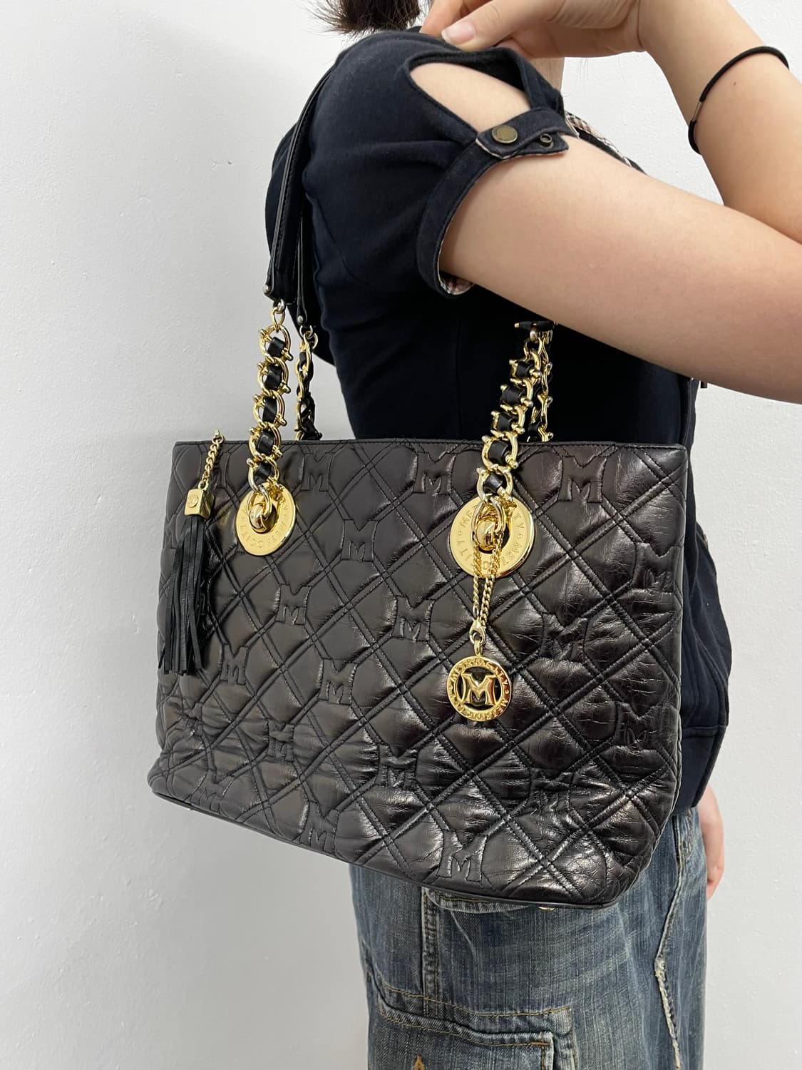 메트로시티 갸루 퀼팅 체인 태슬백  상품이미지1