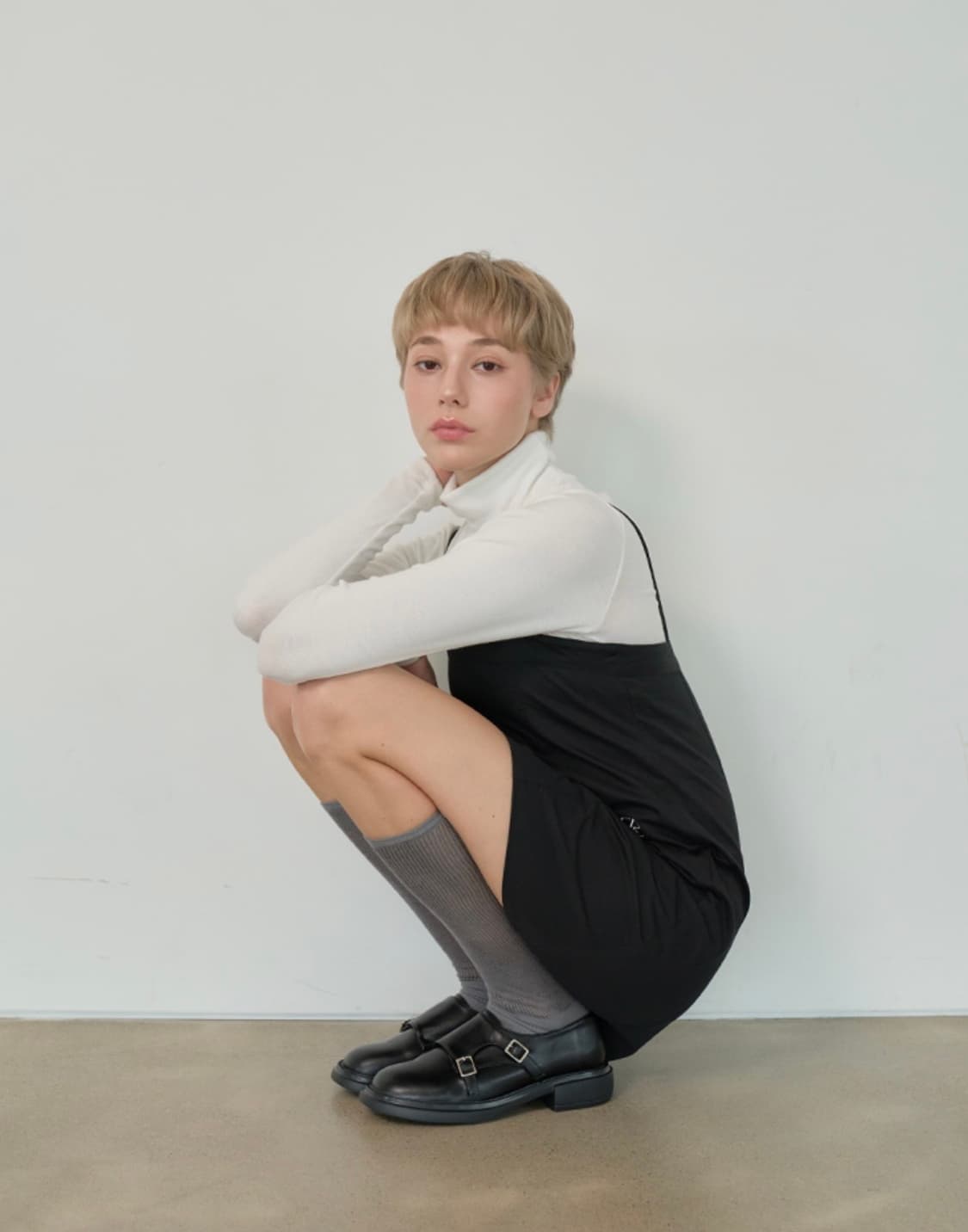 솔트앤초콜릿 라운드 토 더블 몽크 스트랩 슈즈 상품이미지7