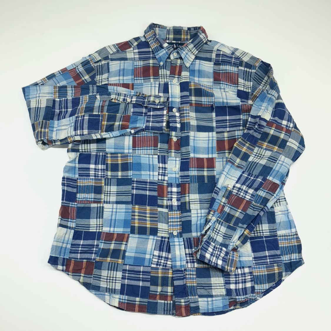 Cq191 2XL 폴로 랄프로렌 패치워크 긴팔 셔츠 남방 상품이미지2