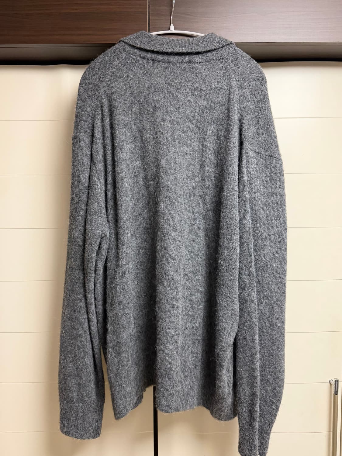 브라운야드 알파카 카라 가디건 차콜 5 상품이미지3