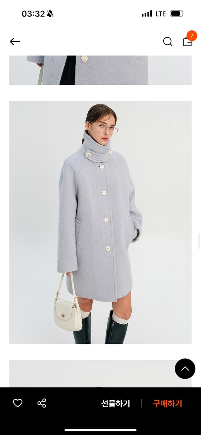 룩캐스트 코트 소라색 상품이미지10