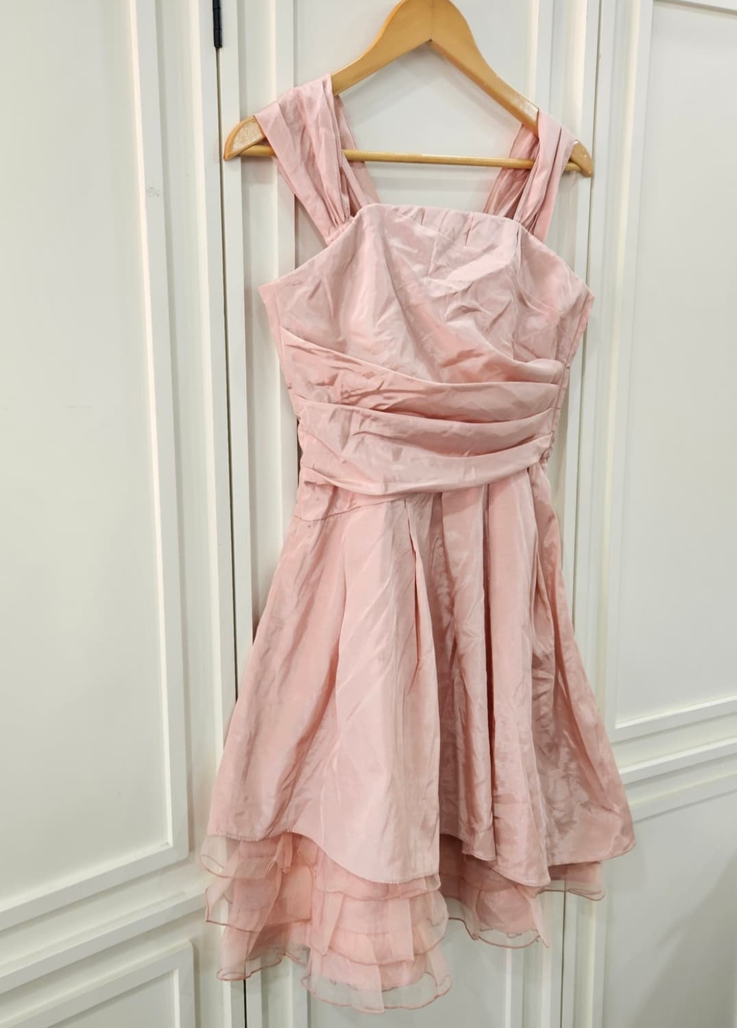 피치 베이비핑크 레이어드 튤 원피스 상품이미지2