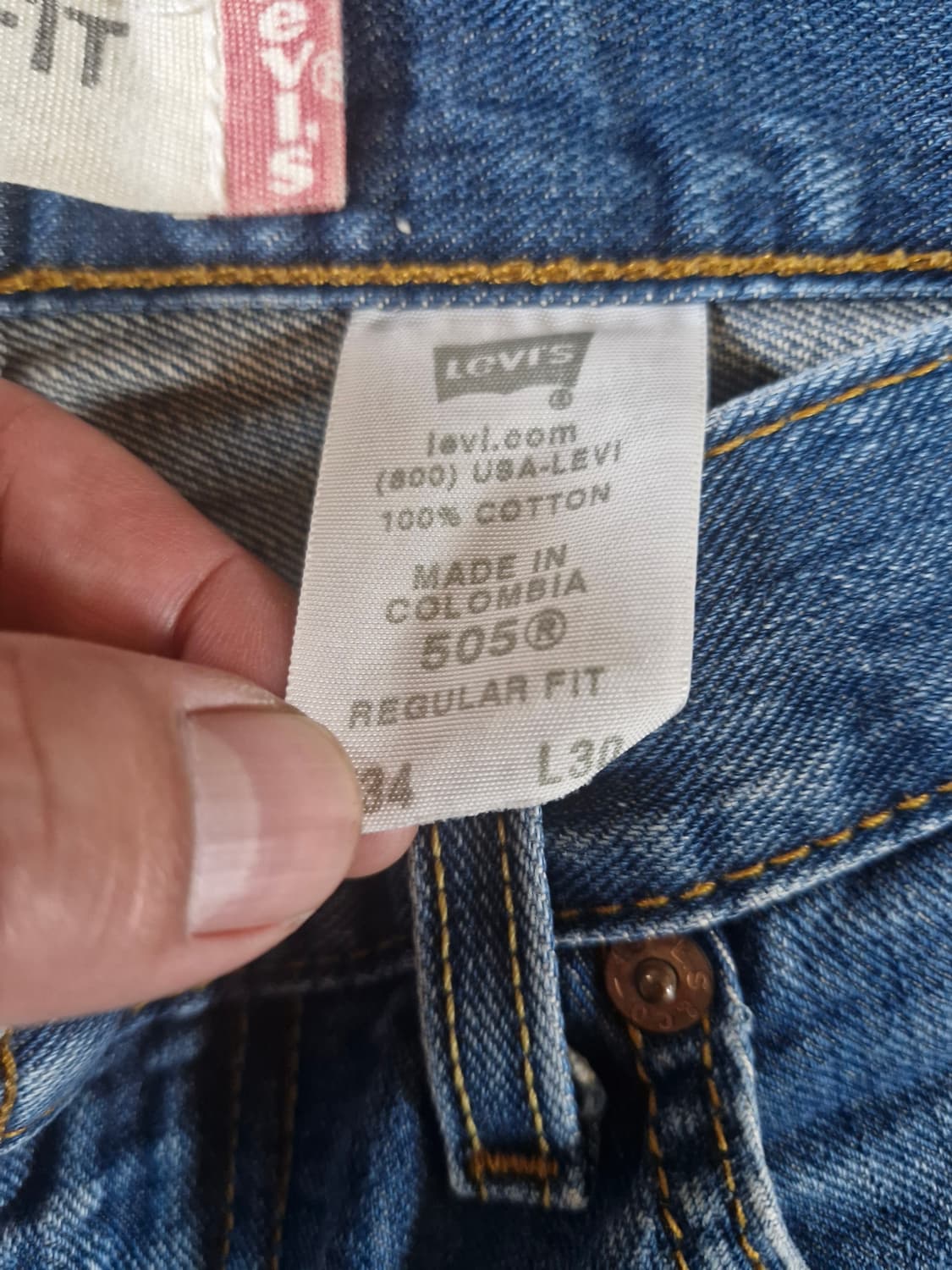 리바이스 505 W34 L30 레귤러핏 연중청 상품이미지7