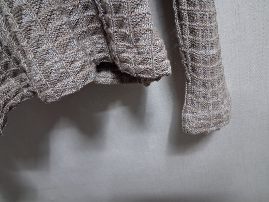 일본빈티지 Acquiesce 내츄럴베이지 면니트 쟈켓형 니트가디건M 상품이미지8