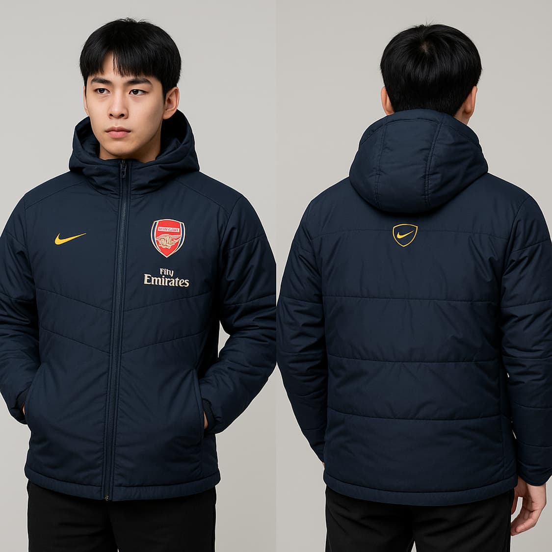 나이키 아스날 패딩 네이비 남자 M 67 55 실측 상품이미지1
