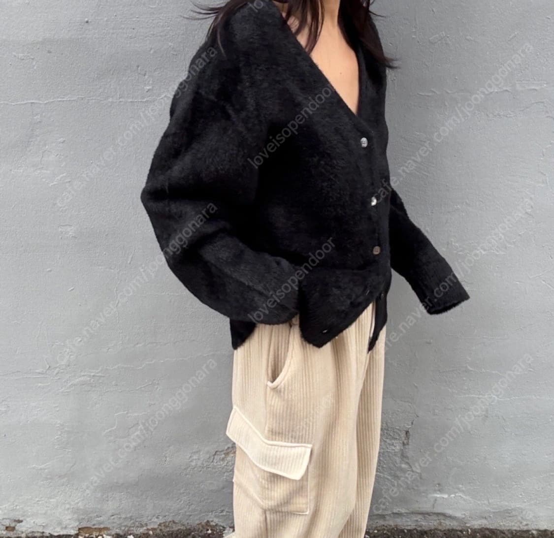 샹스마켓 루즈핏 파스텔 퍼 가디건 상품이미지3