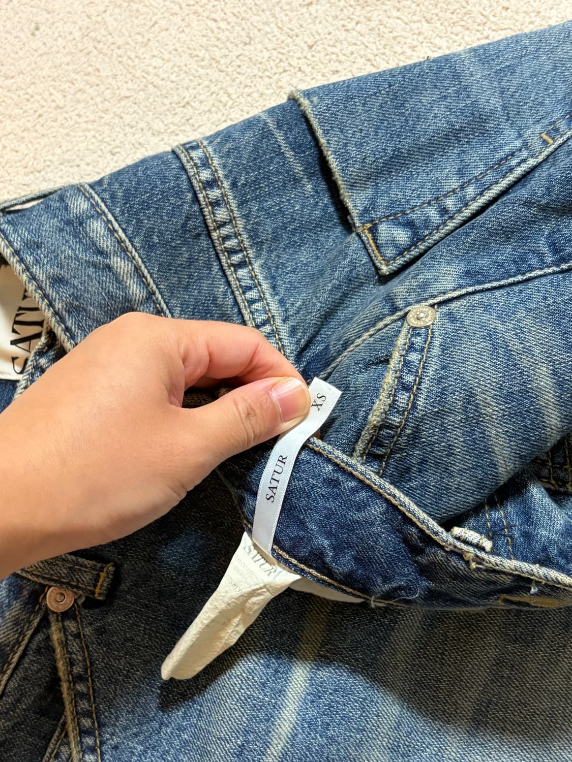 SATUR 데님 반바지 상품이미지3