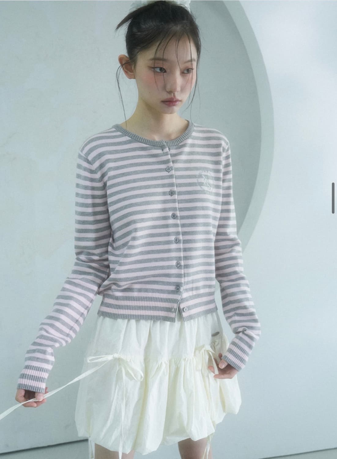 비바셔스 Well Stripe R Knit CD 가디건 상품이미지3