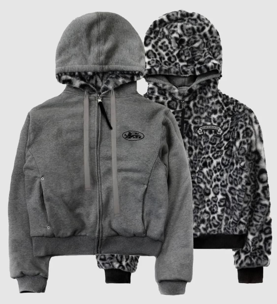 배드블러드 레오파드 리버시블 후드집업 상품이미지1