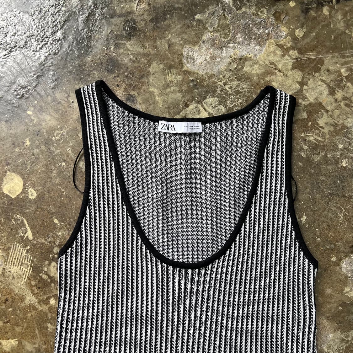 S) ZARA 자라 수슬 니트 탱크탑 나시 민소매 상품이미지3