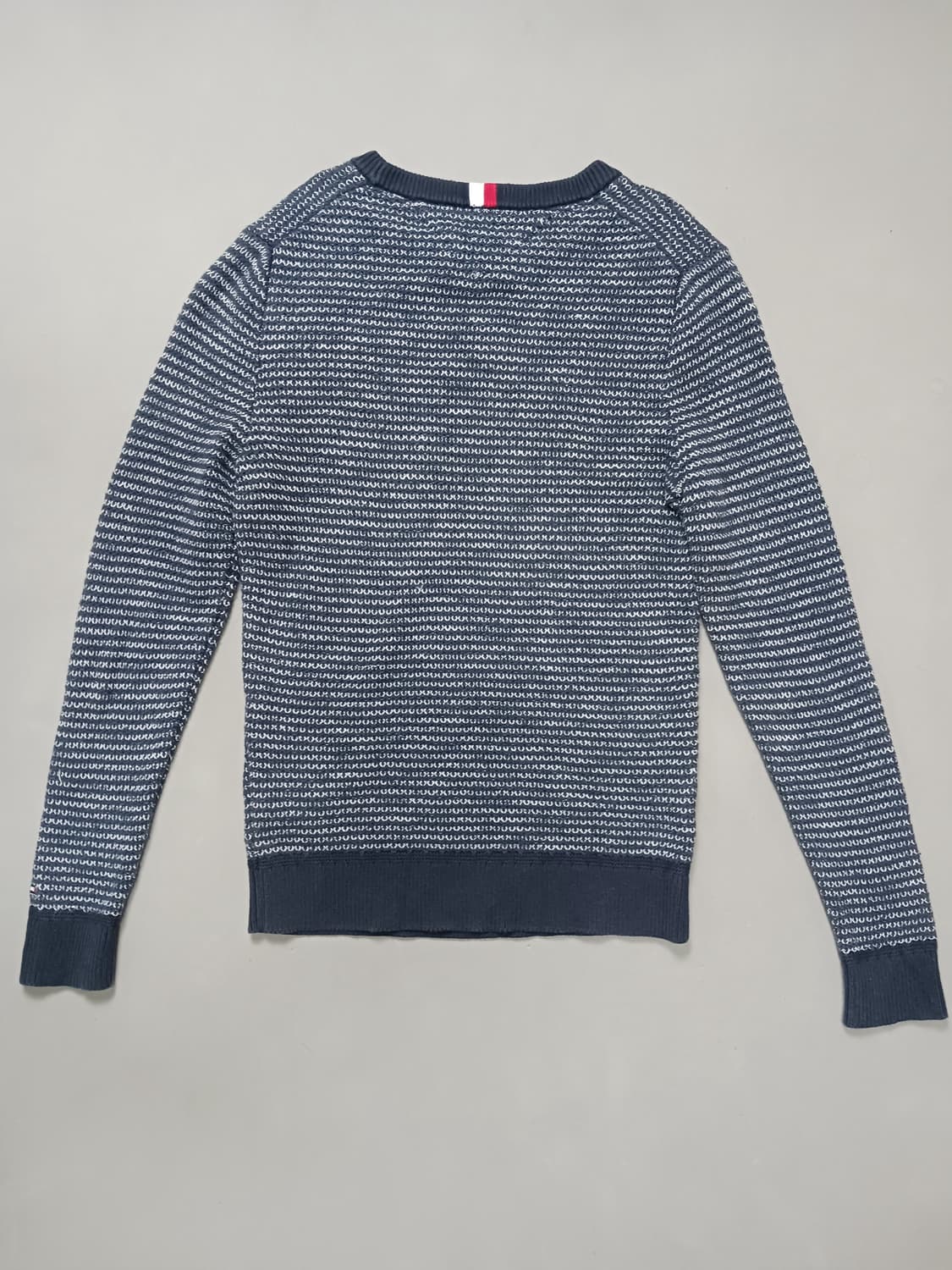[M] 타미힐피거 패턴 코튼 니트 스웨터 네이비 상품이미지7