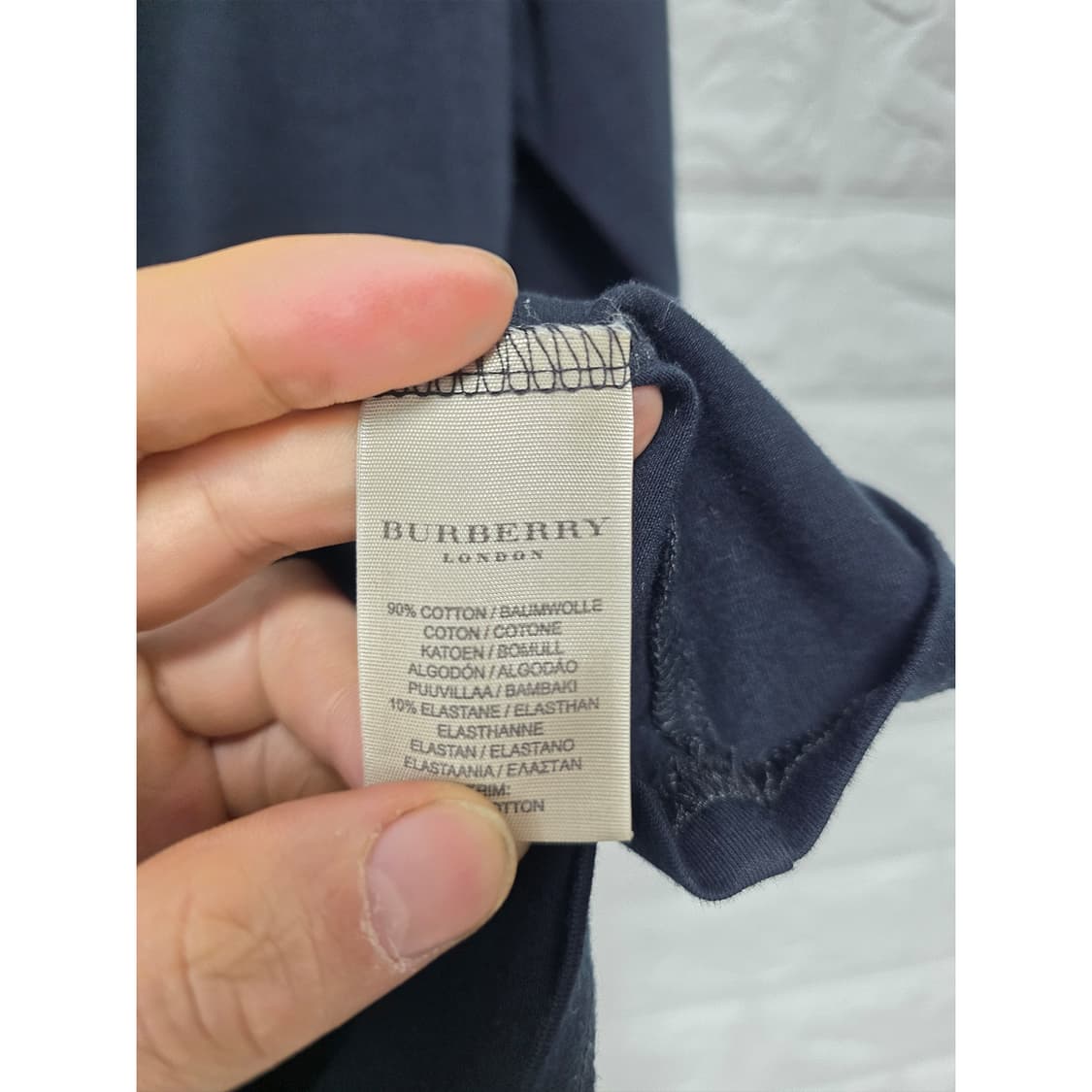 버버리 여성 블랙 L사이즈 코튼 티셔츠 상품이미지3