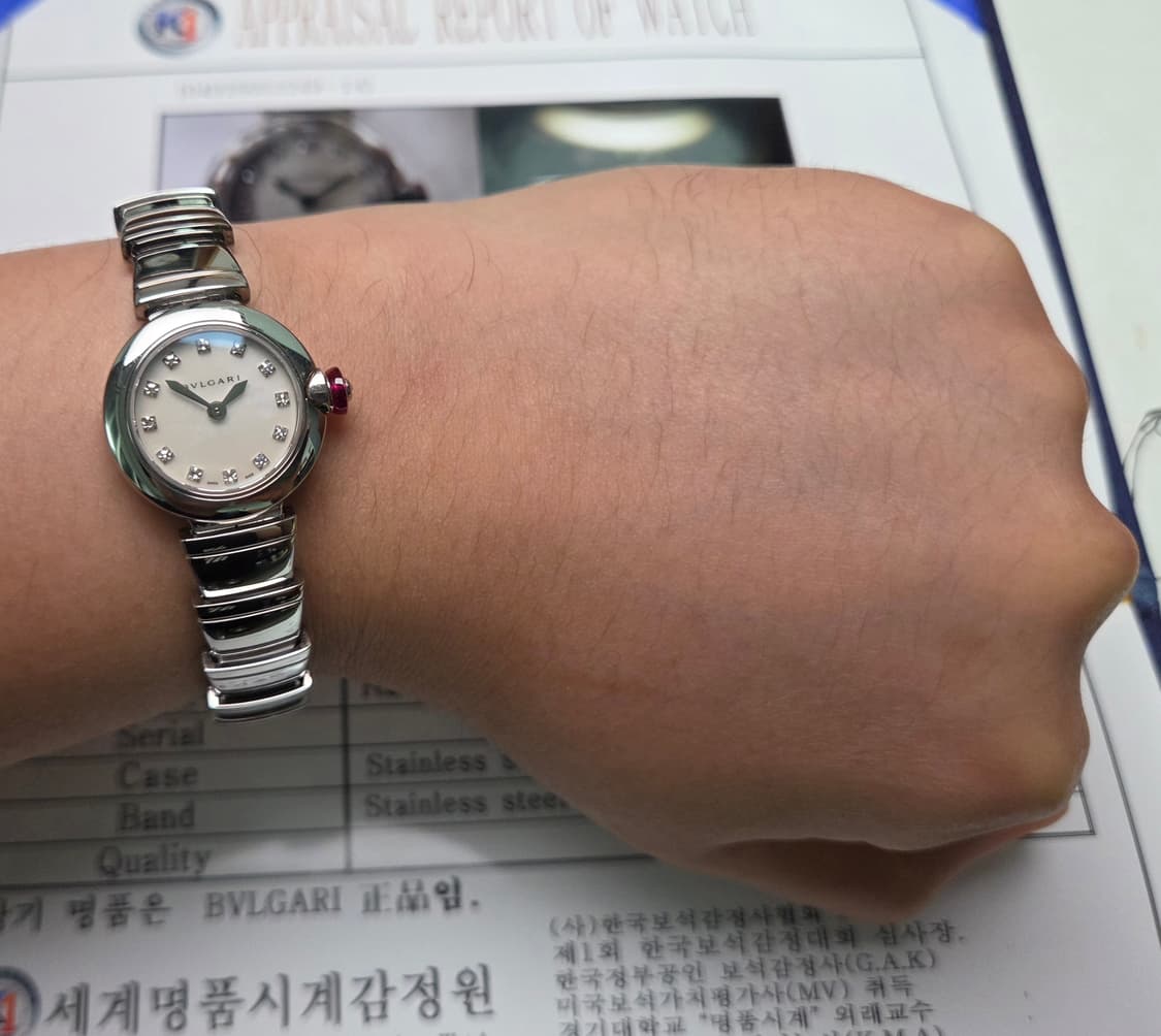 레어] 불가리 루체아 12P다이아 자개다이얼 여성용 브레이슬릿 ver.  상품이미지8