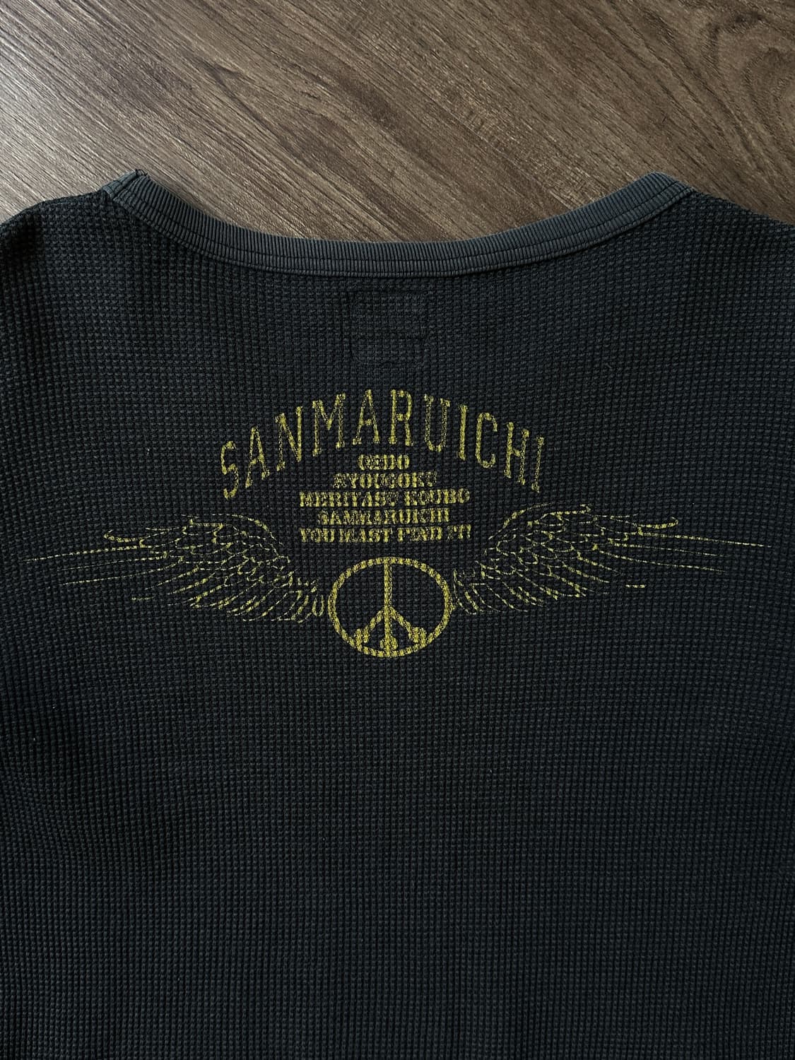 Sanmaruichi 오버로크 & 프린트 와플 슬리브 상품이미지8