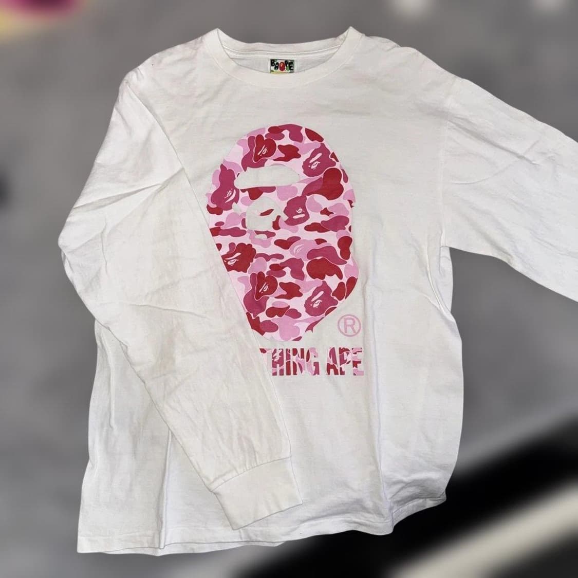 베이프 ABC 카모 빅 에이프 헤드 롱슬리브 티셔츠 상품이미지2