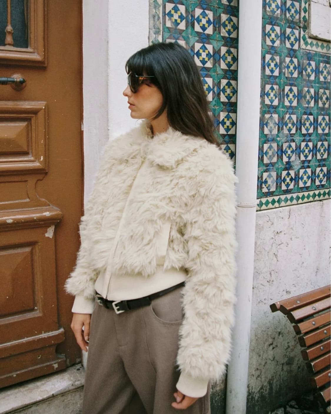 자라 퍼 봄버 자켓 (새상품) 상품이미지5