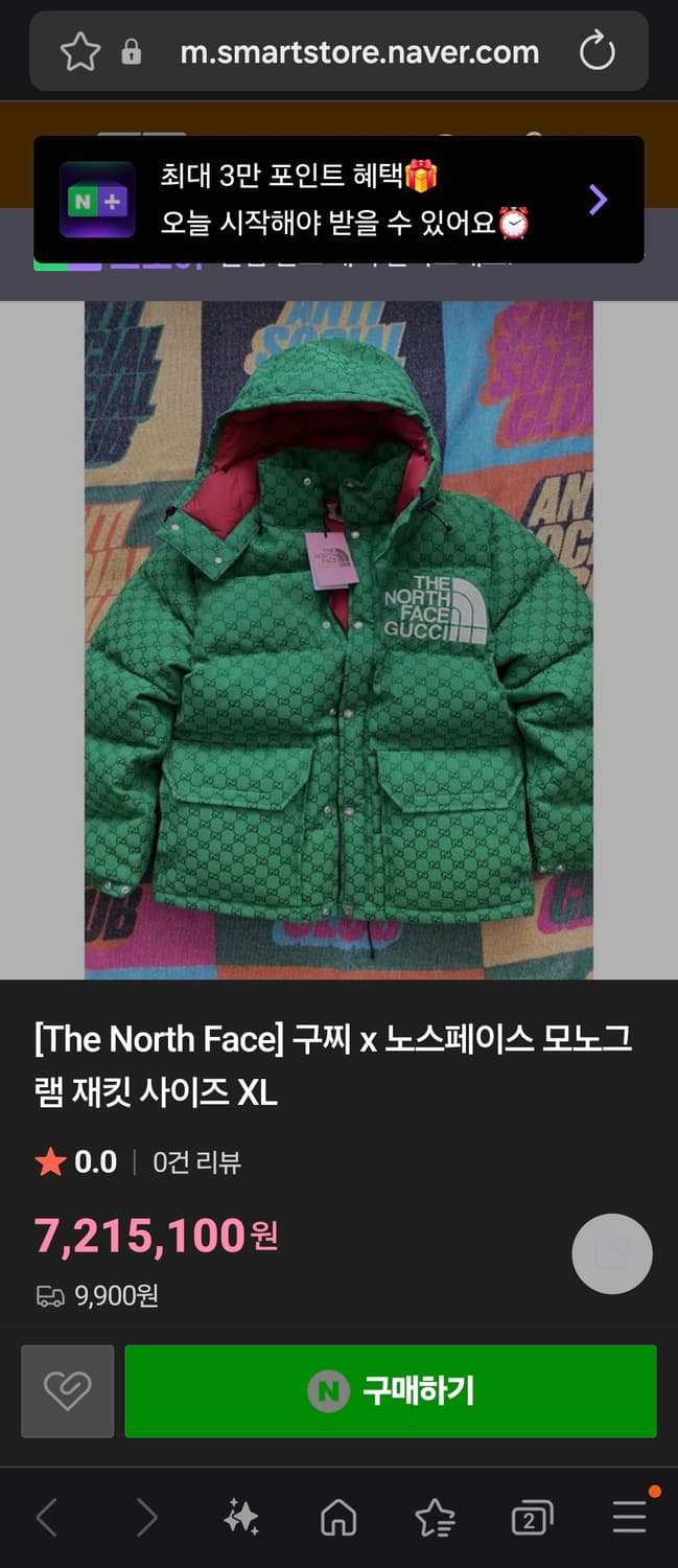 구찌노스페이스패딩 상품이미지1