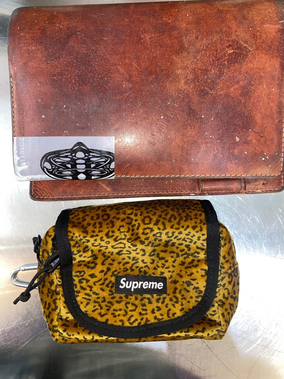 [새상품]Supreme 레오파드 벨벳 미니 힙색 & 파우치 상품이미지6