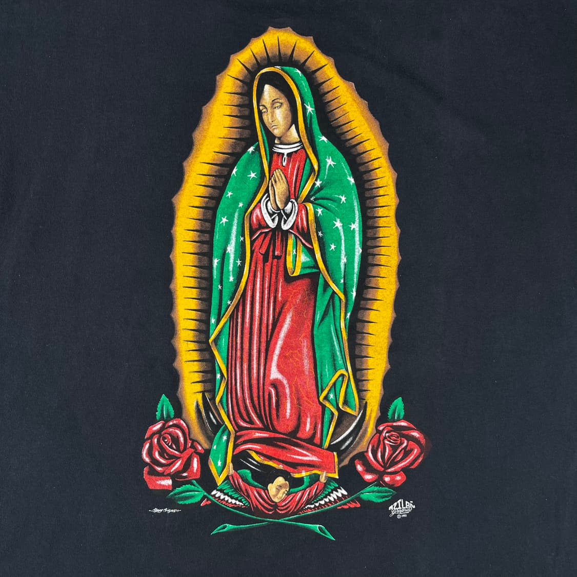 빈티지 virgin mary praying Hands 반팔 상품이미지7