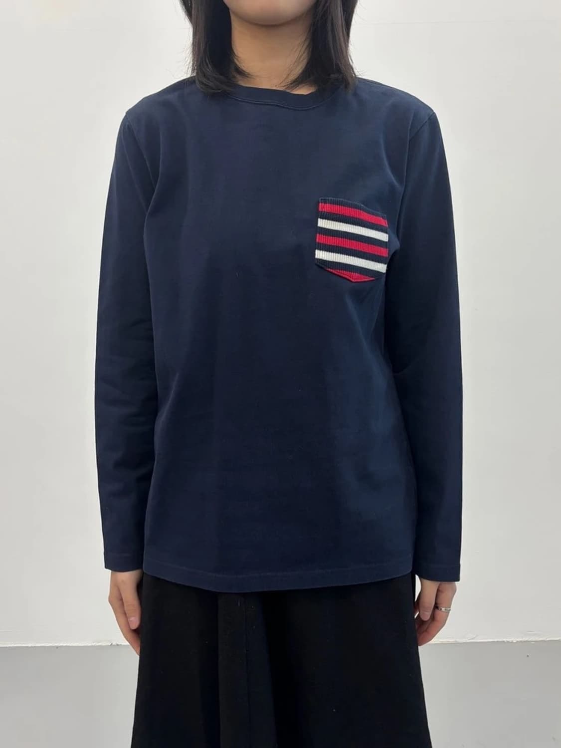 BEAMS Navy Pocket Long Sleeve Tee 상품이미지2