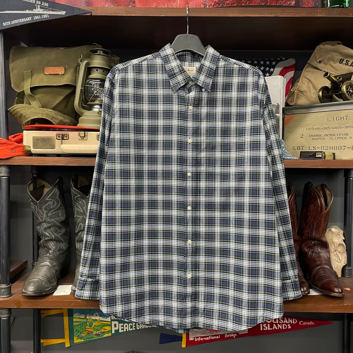 00s L.L. Bean 엘엘빈 클래식 멀티 체크 셔츠 상품이미지1