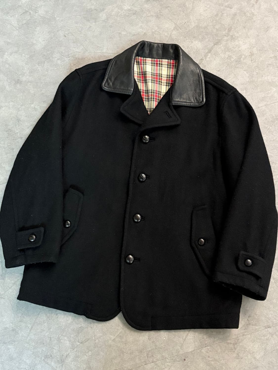 45RPM 파이어맨 헤비 블랙 울 코트 상품이미지1