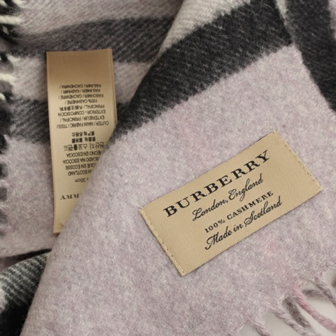 버버리 멜란지라벤더 캐시미어 머플러 상품이미지3