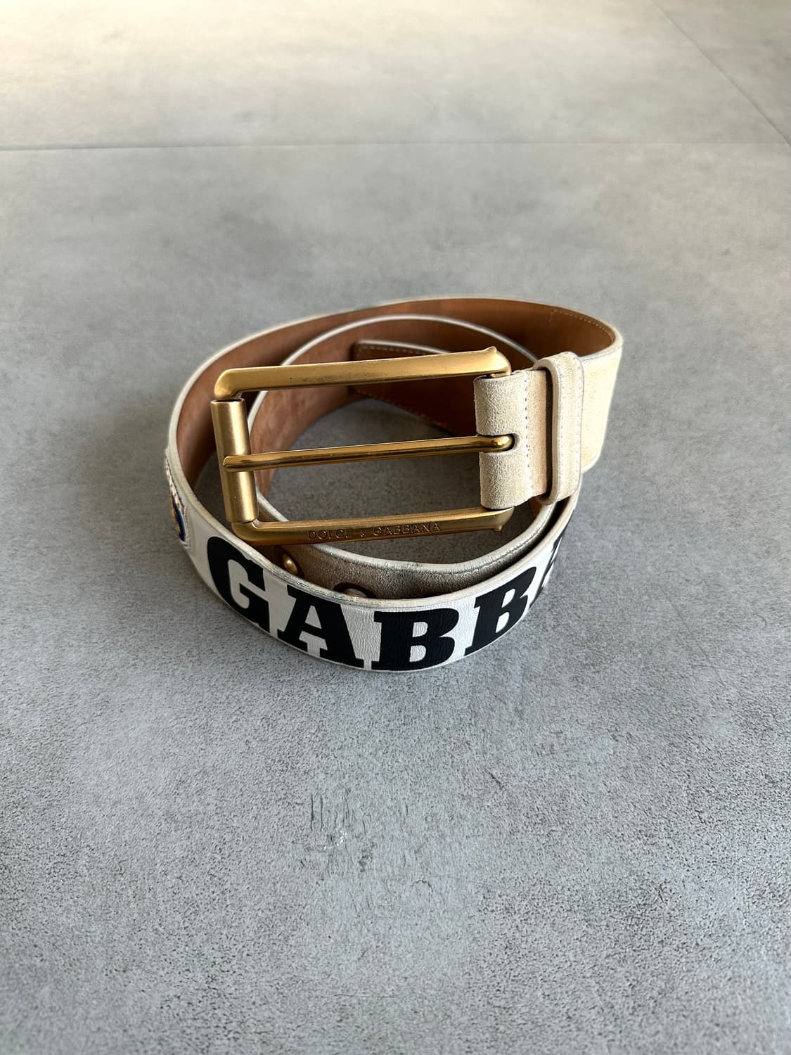 돌체앤가바나 2000s boxe 로고 레더 벨트 상품이미지1