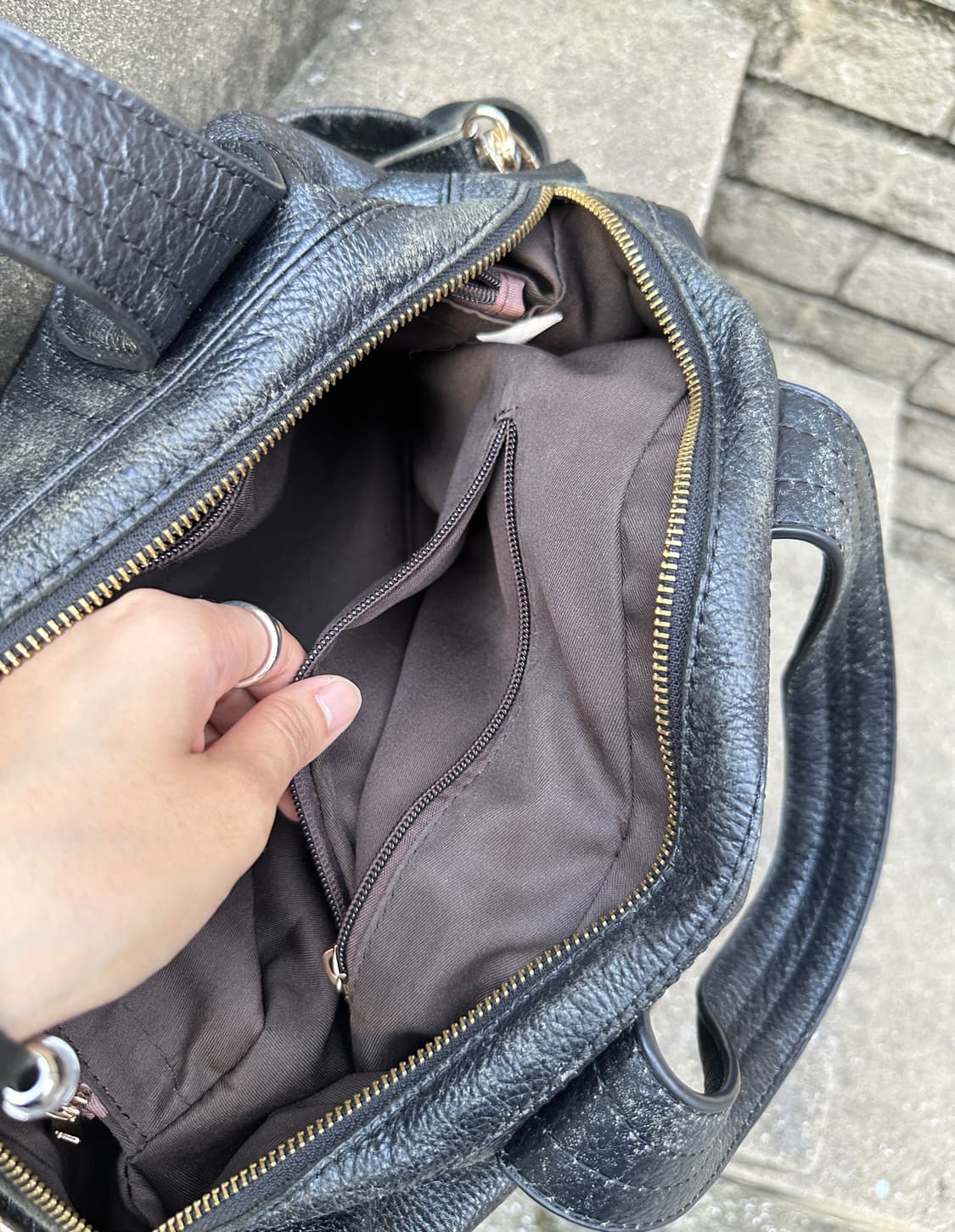 NONE vintage leather big bag 상품이미지8
