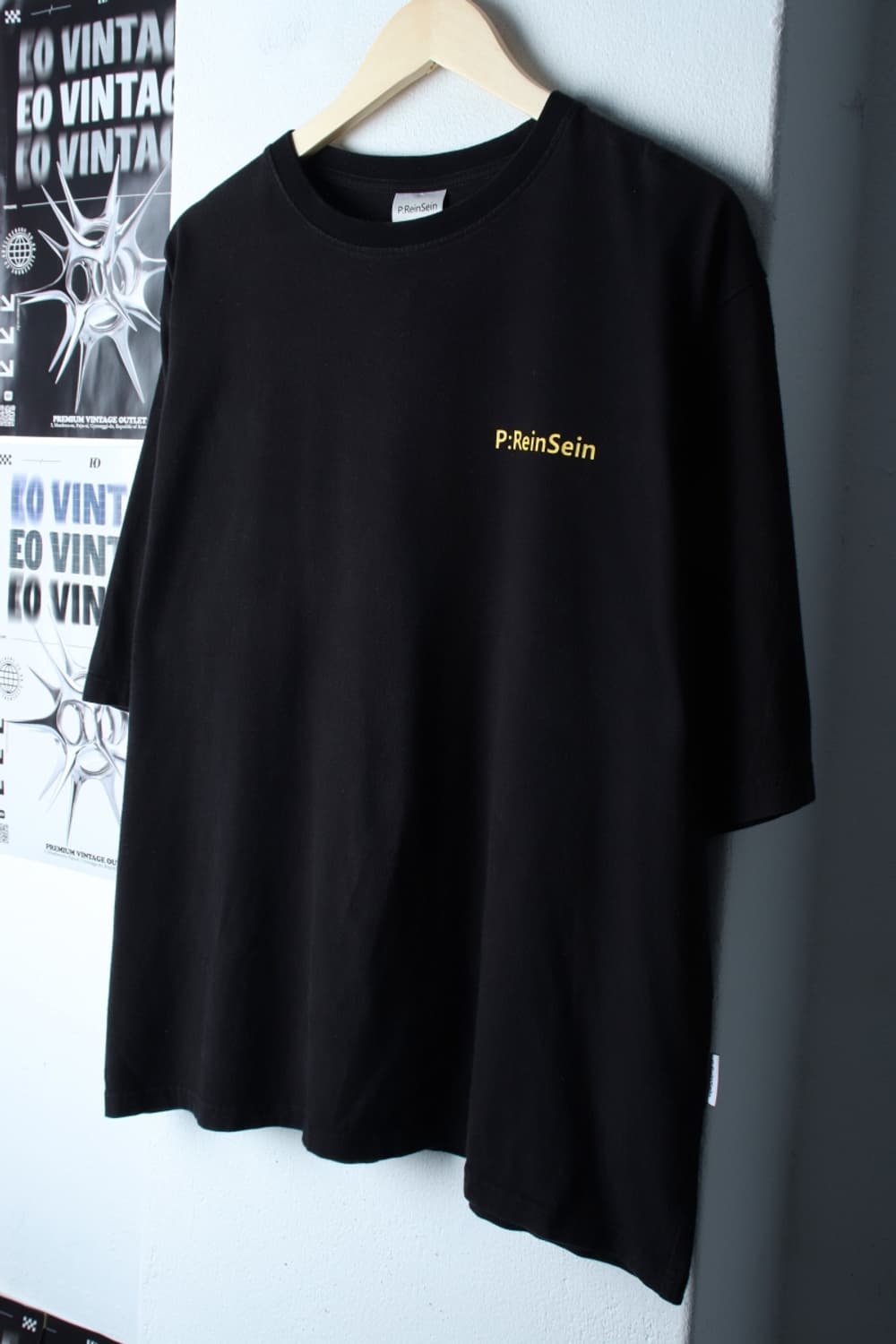 (XL-3XL) 레인세인 반팔 티셔츠 오버핏 블랙 올드스쿨-7B86 상품이미지1
