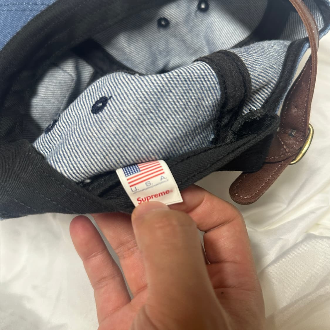 슈프림 워시드 치노 트윌 캠프캡 데님 상품이미지3