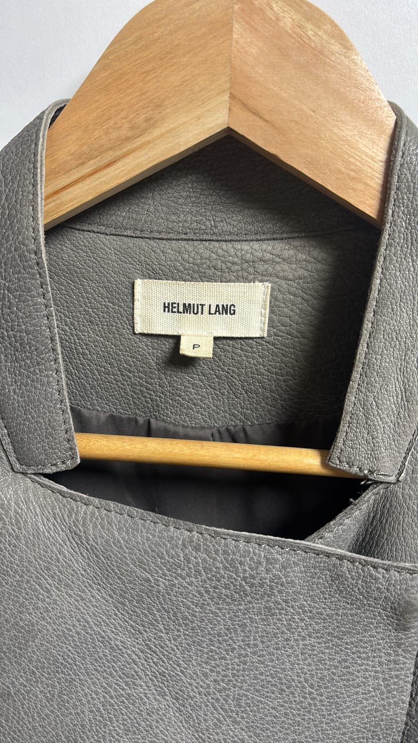 헬무트랭 그레이 램스킨 라이더자켓 상품이미지5