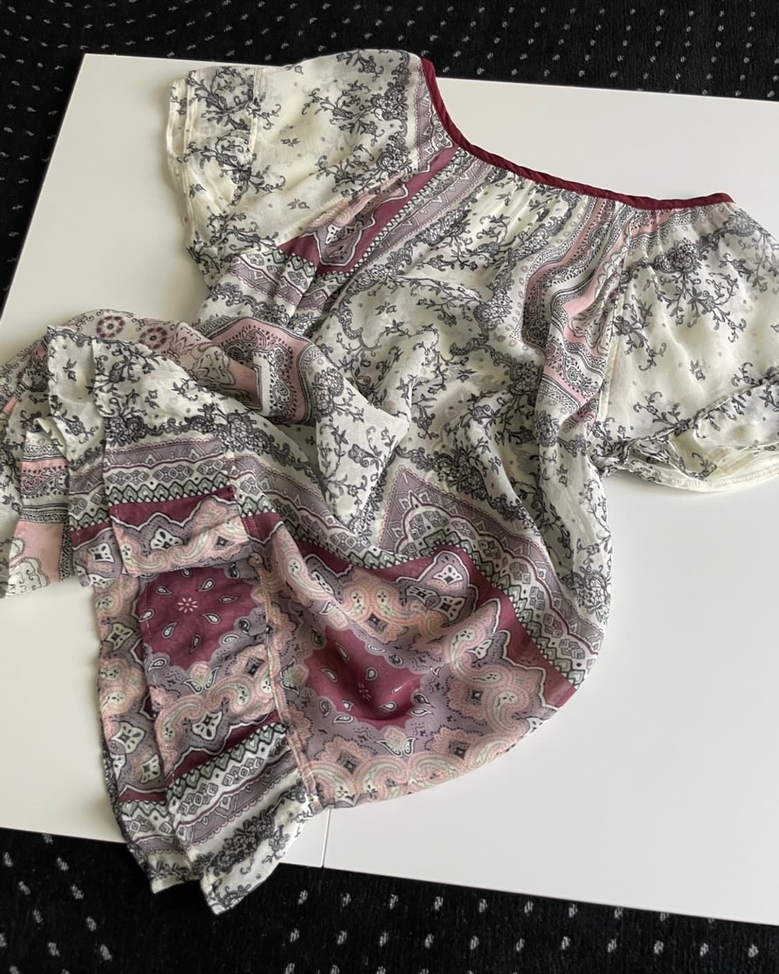 cupro pattern blouse 상품이미지10