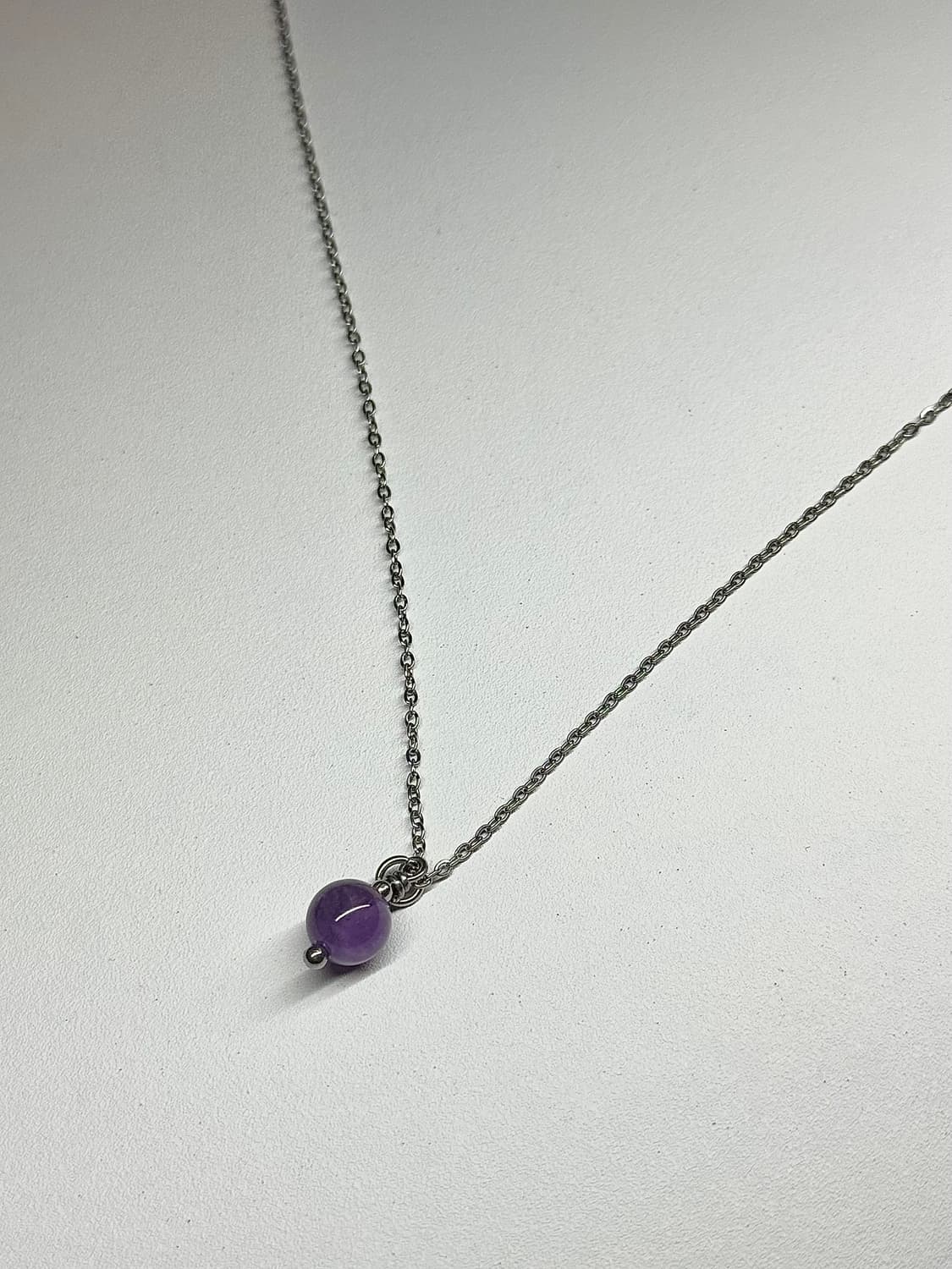 (핸드메이드) 천연석 자수정 목걸이 상품이미지4